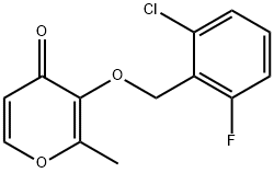 3-[(2-CHLORO-6-FLUOROBENZYL)OXY]-2-METHYL-4H-PYRAN-4-ONE Structure
