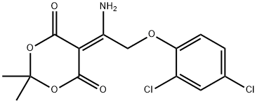 5-[1-AMINO-2-(2,4-DICHLOROPHENOXY)ETHYLIDENE]-2,2-DIMETHYL-1,3-DIOXANE-4,6-DIONE Structure