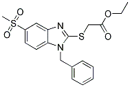 2-[[1-BENZYL-5-(METHYLSULPHONYL)-(1H)-BENZIMIDAZOL-2-YL]THIO]ACETIC ACID, ETHYL ESTER Structure