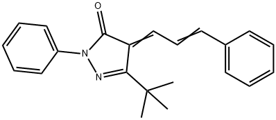 3-(TERT-BUTYL)-1-PHENYL-4-(3-PHENYLPROP-2-ENYLIDENE)-2-PYRAZOLIN-5-ONE Struktur