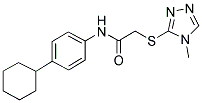 N-(4-CYCLOHEXYLPHENYL)-2-[(4-METHYL-4H-1,2,4-TRIAZOL-3-YL)SULFANYL]ACETAMIDE Structure