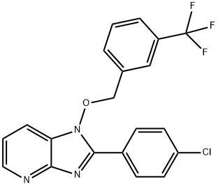 2-(4-CHLOROPHENYL)-1-([3-(TRIFLUOROMETHYL)BENZYL]OXY)-1H-IMIDAZO[4,5-B]PYRIDINE Structure