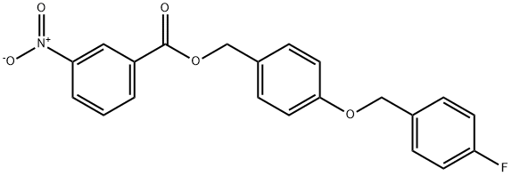 4-[(4-FLUOROBENZYL)OXY]BENZYL 3-NITROBENZENECARBOXYLATE Struktur
