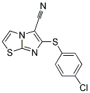 6-[(4-CHLOROPHENYL)SULFANYL]IMIDAZO[2,1-B][1,3]THIAZOLE-5-CARBONITRILE Structure