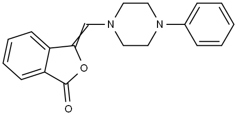 3-[(4-PHENYLPIPERAZINO)METHYLENE]-2-BENZOFURAN-1(3H)-ONE Struktur