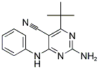 2-AMINO-4-(TERT-BUTYL)-6-(PHENYLAMINO)PYRIMIDINE-5-CARBONITRILE Structure