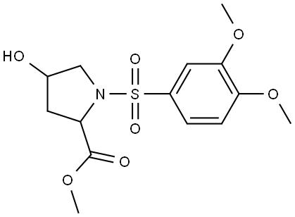 METHYL 1-[(3,4-DIMETHOXYPHENYL)SULFONYL]-4-HYDROXY-2-PYRROLIDINECARBOXYLATE Struktur