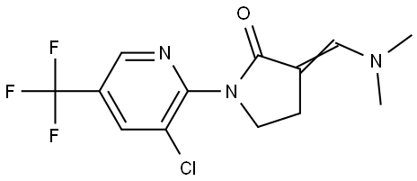 1-[3-CHLORO-5-(TRIFLUOROMETHYL)-2-PYRIDINYL]-3-[(DIMETHYLAMINO)METHYLENE]-2-PYRROLIDINONE Struktur