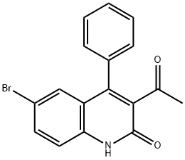 3-ACETYL-6-BROMO-4-PHENYLQUINOLIN-2(1H)-ONE Structure