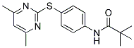 N-[4-[(4,6-DIMETHYLPYRIMIDIN-2-YL)THIO]PHENYL]-2,2-DIMETHYLPROPANAMIDE Struktur
