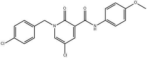 5-CHLORO-1-(4-CHLOROBENZYL)-N-(4-METHOXYPHENYL)-2-OXO-1,2-DIHYDRO-3-PYRIDINECARBOXAMIDE Struktur