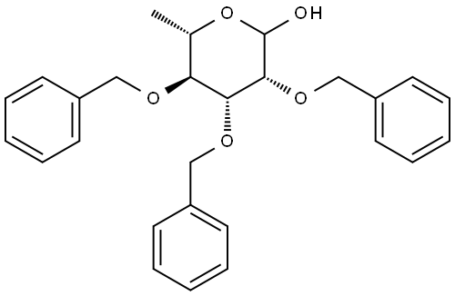 2,3,4-TRI-O-BENZYL-L-RHAMNOPYRANOSE Struktur
