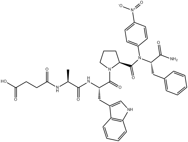 SUC-ALA-TRP-PRO-PHE-PNA Structure