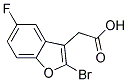 (2-BROMO-5-FLUORO-1-BENZOFURAN-3-YL)ACETIC ACID Struktur