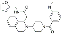2-(2-(1-[3-(DIMETHYLAMINO)BENZOYL]PIPERIDIN-4-YL)-1,2,3,4-TETRAHYDROISOQUINOLIN-1-YL)-N-(2-FURYLMETHYL)ACETAMIDE Struktur