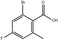 2-BROMO-4-FLUORO-6-METHYLBENZOIC ACID Struktur