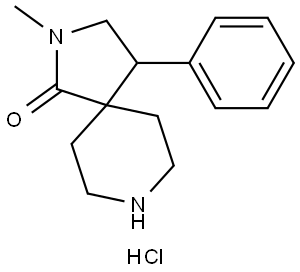2-METHYL-4-PHENYL-2,8-DIAZASPIRO[4.5]DECAN-1-ONE HYDROCHLORIDE Struktur