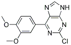 2-chloro-6-(3,4-dimethoxyphenyl)-9H-purine Struktur