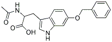 2-(acetylamino)-3-[6-(benzyloxy)-1H-indol-3-yl]propanoic acid Struktur