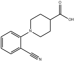 1-(2-CYANOPHENYL)-4-PIPERIDINECARBOXYLIC ACID Structure