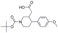 N-BOC-4-(4-METHOXYPHENYL)-PIPERIDINE-3-ACETIC ACID Structure