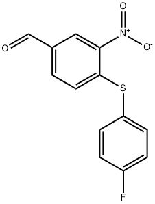 4-[(4-FLUOROPHENYL)SULFANYL]-3-NITROBENZENECARBALDEHYDE Struktur