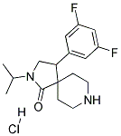 4-(3,5-DIFLUOROPHENYL)-2-ISOPROPYL-2,8-DIAZASPIRO[4.5]DECAN-1-ONE HYDROCHLORIDE Struktur