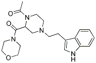 3-(2-[4-ACETYL-3-(MORPHOLIN-4-YLCARBONYL)PIPERAZIN-1-YL]ETHYL)-1H-INDOLE Struktur