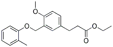 3-(4-METHOXY-3-O-TOLYLOXYMETHYL-PHENYL)-PROPIONIC ACID ETHYL ESTER Struktur