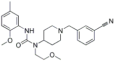 N-[1-(3-CYANOBENZYL)PIPERIDIN-4-YL]-N-(2-METHOXYETHYL)-N'-(2-METHOXY-5-METHYLPHENYL)UREA Struktur