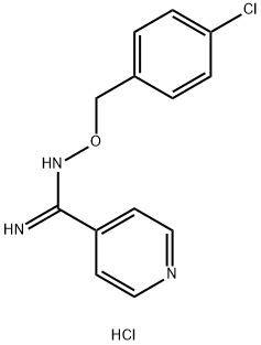 ([(4-CHLOROBENZYL)OXY]IMINO)(4-PYRIDINYL)METHANAMINIUM CHLORIDE Structure