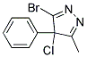 5-BROMO-4-CHLORO-3-METHYL-4-PHENYLPYRAZOLE Structure