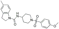 N-(1-[(4-METHOXYPHENYL)SULFONYL]PIPERIDIN-4-YL)-5-METHYLINDOLINE-1-CARBOXAMIDE 結(jié)構(gòu)式