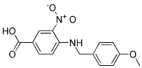4-(4-METHOXY-BENZYLAMINO)-3-NITRO-BENZOIC ACID Struktur