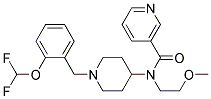 N-(1-[2-(DIFLUOROMETHOXY)BENZYL]PIPERIDIN-4-YL)-N-(2-METHOXYETHYL)NICOTINAMIDE 結(jié)構(gòu)式