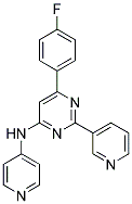 6-(4-FLUOROPHENYL)-2-PYRIDIN-3-YL-N-PYRIDIN-4-YLPYRIMIDIN-4-AMINE Struktur