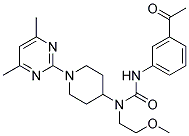 N'-(3-ACETYLPHENYL)-N-[1-(4,6-DIMETHYLPYRIMIDIN-2-YL)PIPERIDIN-4-YL]-N-(2-METHOXYETHYL)UREA Struktur
