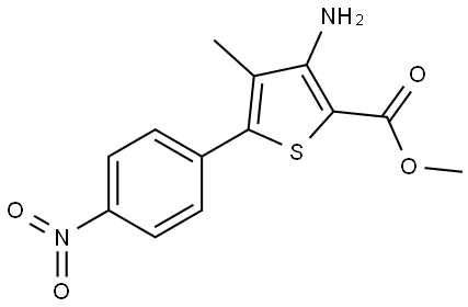 METHYL 3-AMINO-4-METHYL-5-(4-NITROPHENYL)THIOPHENE-2-CARBOXYLATE Struktur