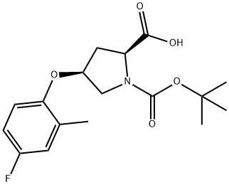(2S,4S)-1-(TERT-BUTOXYCARBONYL)-4-(4-FLUORO-2-METHYLPHENOXY)-2-PYRROLIDINECARBOXYLIC ACID price.