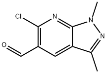 6-CHLORO-1,3-DIMETHYL-1H-PYRAZOLO[3,4-B]PYRIDINE-5-CARBALDEHYDE Struktur