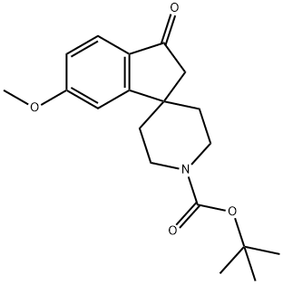 TERT-BUTYL 6-METHOXY-3-OXO-2,3-DIHYDROSPIRO[INDENE-1,4'-PIPERIDINE]-1'-CARBOXYLATE Struktur
