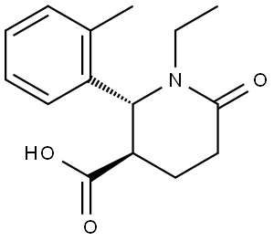(2R,3R)-1-ETHYL-6-OXO-2-O-TOLYL-PIPERIDINE-3-CARBOXYLIC ACID Struktur