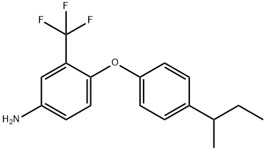4-[4-(SEC-BUTYL)PHENOXY]-3-(TRIFLUOROMETHYL)-PHENYLAMINE Struktur