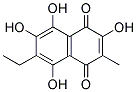 6-ETHYL-2,5,7,8-TETRAHYDROXY-3-METHYL-[1,4]NAPHTHOQUINONE Struktur
