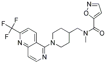 N-METHYL-N-((1-[2-(TRIFLUOROMETHYL)-1,6-NAPHTHYRIDIN-5-YL]PIPERIDIN-4-YL)METHYL)ISOXAZOLE-5-CARBOXAMIDE 結(jié)構(gòu)式