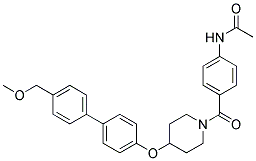 N-(4-[(4-([4'-(METHOXYMETHYL)BIPHENYL-4-YL]OXY)PIPERIDIN-1-YL)CARBONYL]PHENYL)ACETAMIDE Structure