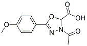 3-ACETYL-2,3-DIHYDRO-5-(4-METHOXYPHENYL)-1,3,4-OXADIAZOLE-2-CARBOXYLIC ACID Struktur