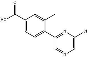 4-(6-氯吡啶-2-基)-3-甲基苯甲酸 結(jié)構(gòu)式