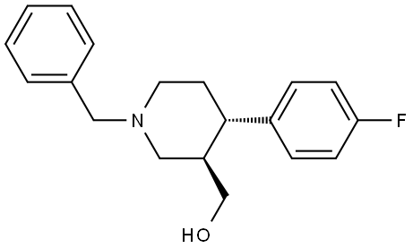 [(3S,4R)-1-BENZYL-4-(4-FLUORO-PHENYL)-PIPERIDIN-3-YL]-METHANOL Structure