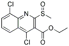 ETHYL 4,8-DICHLORO-2-(METHYLSULPHINYL)QUINOLINE-3-CARBOXYLATE Struktur